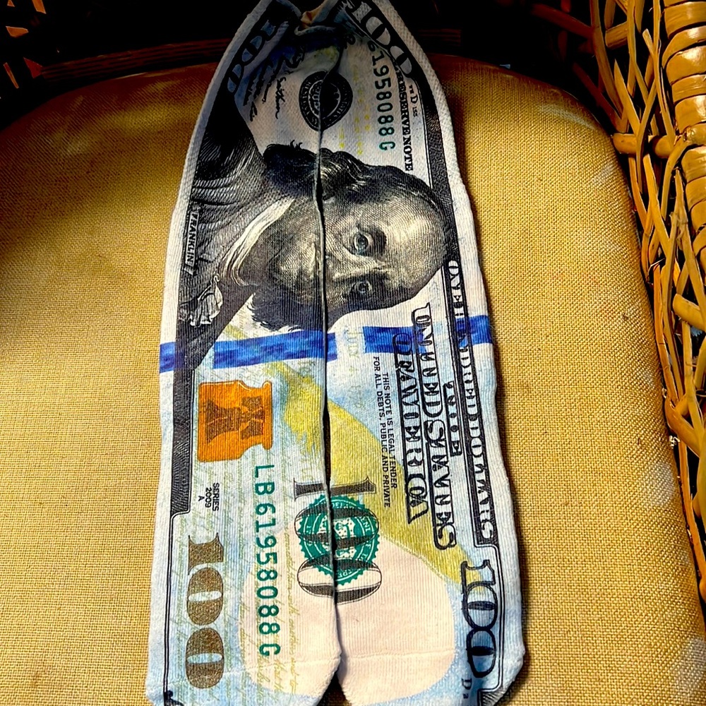 New $100 Bill Mens Socks Unique